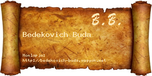 Bedekovich Buda névjegykártya